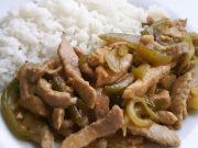 Recept na vepřové nudličky se zeleninou a rýží