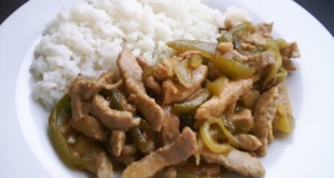 Recept na vepřové nudličky se zeleninou a rýží