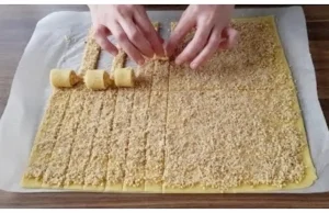 Ořechové válečky se zakysanou smetanou – křehké cukroví jako z cukrárny