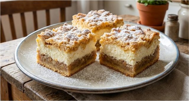 Ořechovo-tvarohový koláč s rumem – křehký, vláčný a dokonale nadýchaný