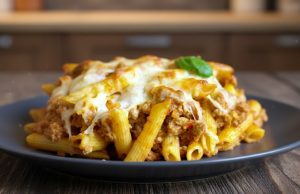 Těstovinový pekáč se třemi druhy sýrů: Italská hostina z jedné mísy