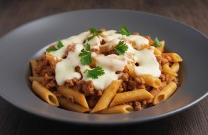 Těstoviny s mletým masem a mozzarellou z jedné pánve – rychlá večeře