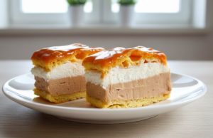 Karamelový větrník na plech: Luxusní cukrářská klasika v jednodušším balení Větrník na plech s karamelovým krémem: Tradiční dezert bez složitého zdobení