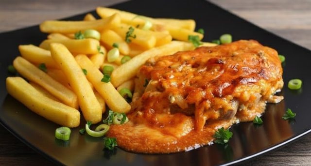 Krkovice zapečená s cibulí a sýrem – šťavnatý oběd z jednoho pekáče Krkovice zapečená s cibulí a sýrem – šťavnatý oběd z jednoho pekáče