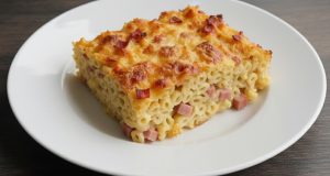 Zapečené těstoviny se šunkou a sýrem