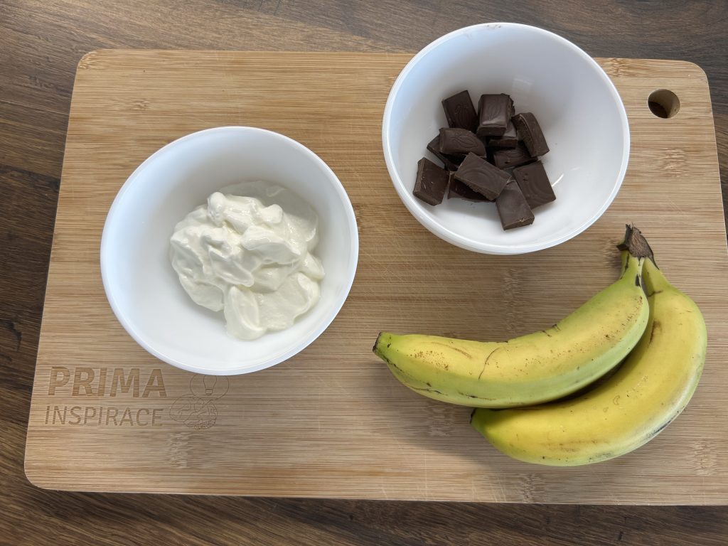 Banánové pokušení s tvarohem a čokoládou