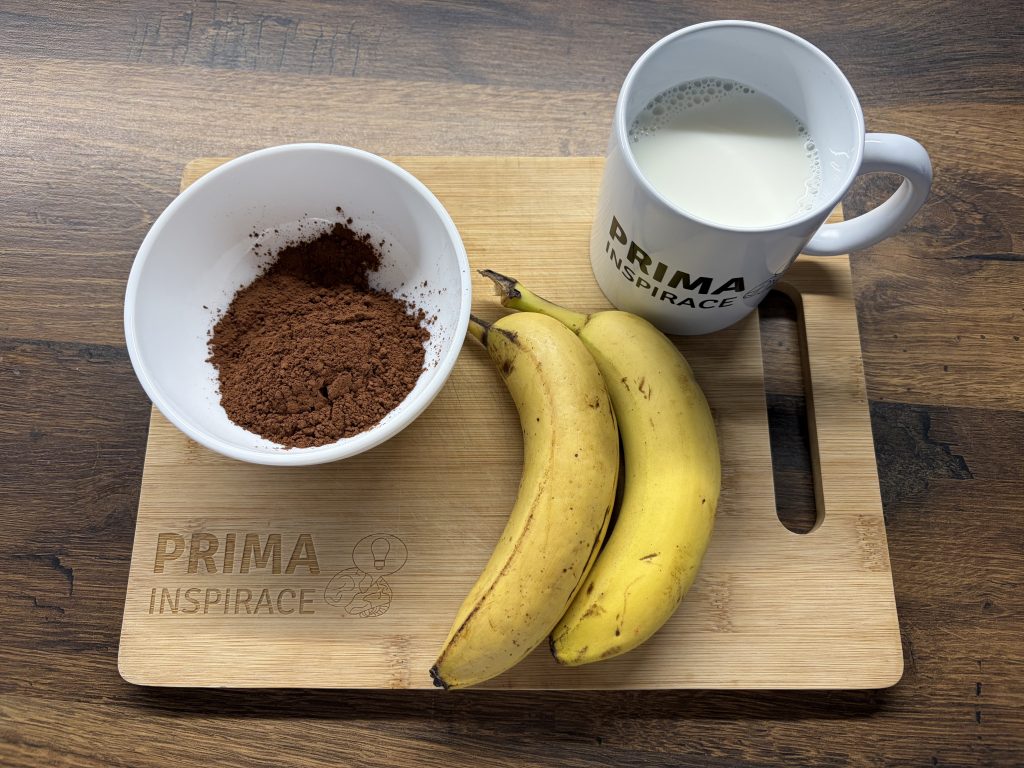 Jednoduchý banánový pudink bez škrobu