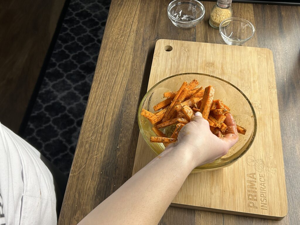 Křupavé pečené mrkve s bylinkami