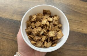 Křupavé skořicové mini cereálie z tortilly Domácí Cini Minis z tortilly: rychlé skořicové mini cereálie