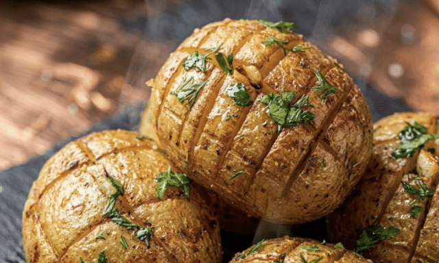 Pečené brambory na másle a česneku: křupavá příloha ke každému jídlu