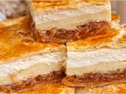 Šťavnatý jablečný dezert: Recept s tvarohem a pudinkem, který strčí klasický závin do kapsy Jablečný koláč z listového těsta s pudinkem a tvarohem – vláčný třívrstvý štrúdl