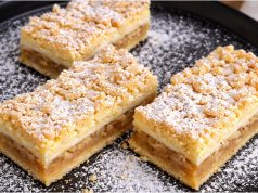 Jablíčka v oblacích – křehký jablečný moučník se sněhovou pusinkou