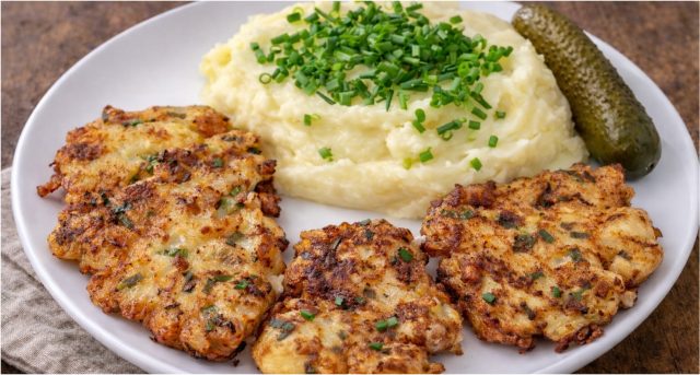 kuřecí placičky s kaší