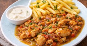 Rychlá kuřecí směs s hranolky: Domácí čína, kterou si zamilujete Rychlá kuřecí směs na způsob „čína“ – šťavnatá minutka se zeleninou