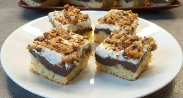 Margot buchta s pudinkovou vrstvou a krémem z mascarpone