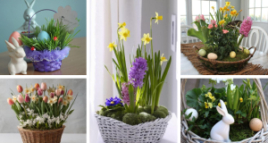 Využijte proutěný košík k vytvoření této krásné jarní dekorace – Inspirace a nápady pro vás!