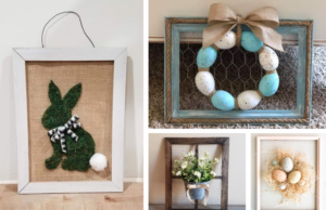 Předělali jsme obyčejný dřevěný rám na krásnou velikonoční dekoraci – Inspirujte se!