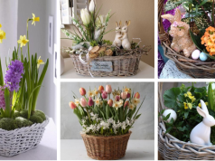 Proměňte obyčejný proutěný košík, který jsme předělali na krásnou jarní dekoraci