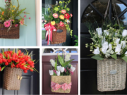 Nádherná dekorace na vaše vchodové dveře – Použijte květiny!