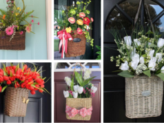 Nádherná dekorace na vaše vchodové dveře – Použijte květiny!