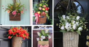 Nádherná dekorace na vaše vchodové dveře – Použijte květiny!