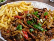 Vepřová směs z kýty se zeleninou a žampiony – domácí čína s pikantní omáčkou