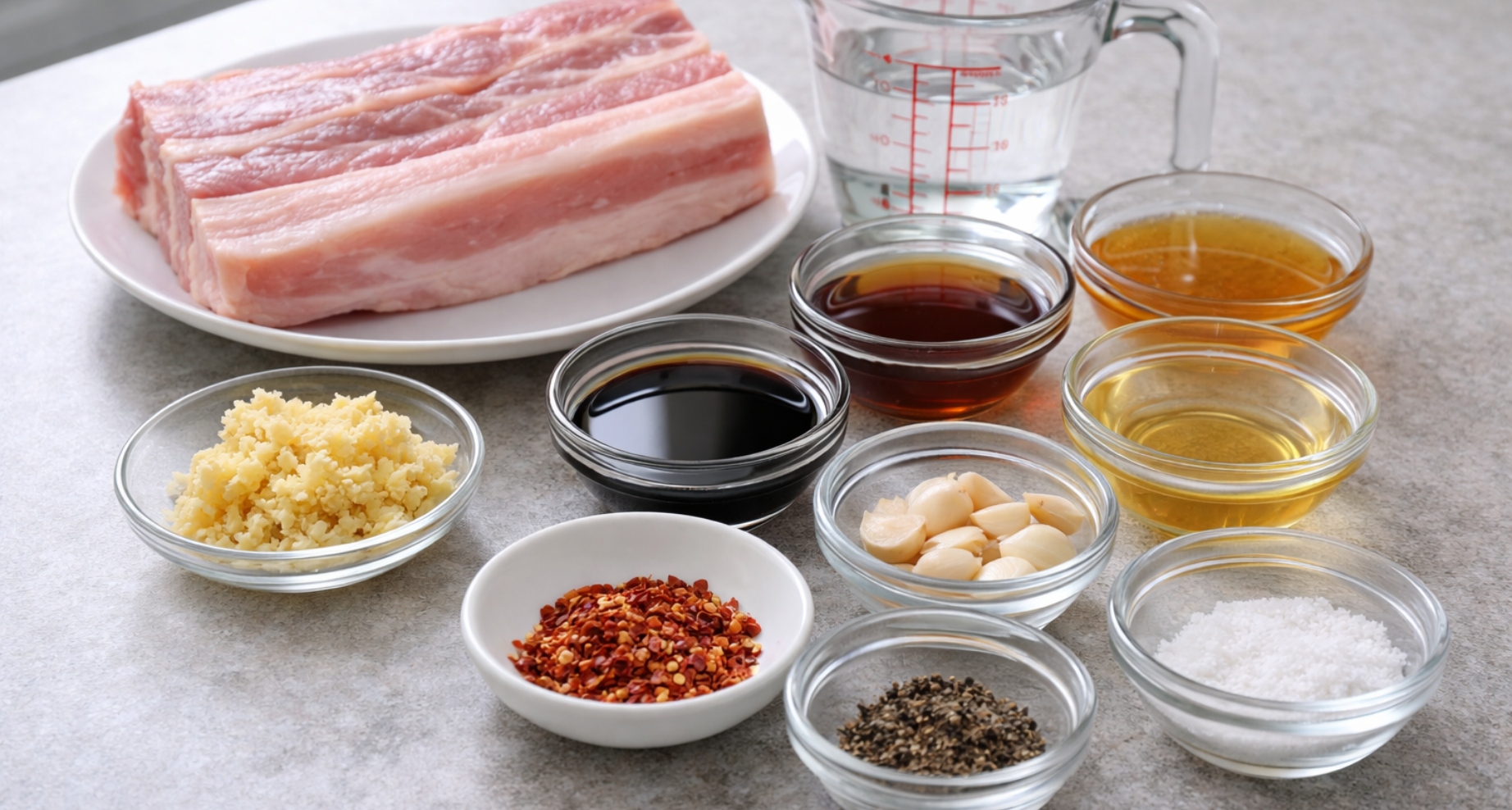 Asijský pečený bůček s medem, sójovou omáčkou a zázvorem