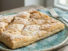 Zákusek, na který vám postačí pouze tyto základní suroviny! Rychlý dezert z listového těsta s džemem a mandlemi: křupavá sladkost ke kávě