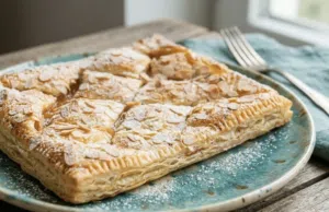 Zákusek, na který vám postačí pouze tyto základní suroviny! Rychlý dezert z listového těsta s džemem a mandlemi: křupavá sladkost ke kávě