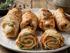 Oblíbený recept na smažené kuřecí závitky plné zeleninky!