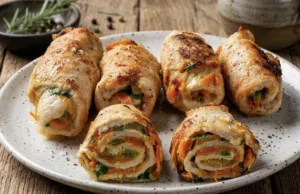 Oblíbený recept na smažené kuřecí závitky plné zeleninky!