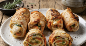 Oblíbený recept na smažené kuřecí závitky plné zeleninky!