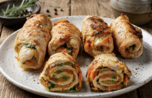 Oblíbený recept na smažené kuřecí závitky plné zeleninky!