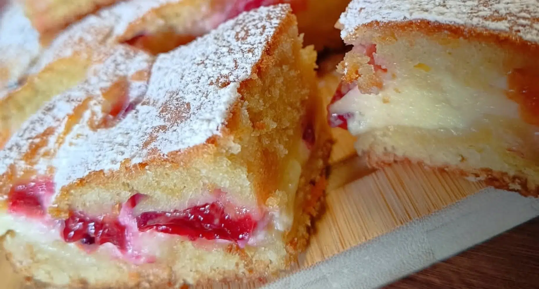 Vláčná jogurtová buchta s ovocem: Třívrstvé potěšení z jednoho plechu