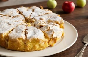 Nadýchaný jablečný koláč ze 4 ingrediencí: Kouzlo minimalistického pečení