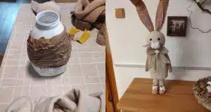 Vyrobte si stylového jarního zajíce z prázdné nádoby od aviváže, který rozzáří váš domov