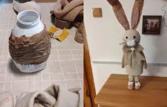 Vyrobte si stylového jarního zajíce z prázdné nádoby od aviváže, který rozzáří váš domov