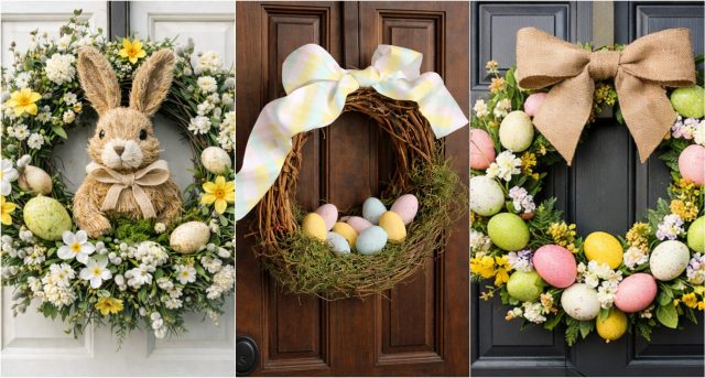 jarní věnce na dveře