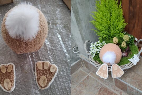 Vyrobte si doma rozkošnou velikonoční dekoraci: Zajíc v košíku!