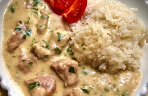 Vepřové plecko na kremžské hořčici s rýží