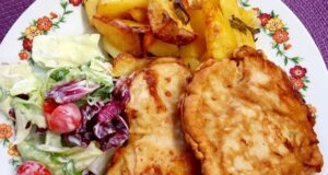 Kuřecí prsa v sýrovém těstíčku s pečeným bramborem