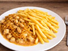 Pikantní kuřecí nudličky s žampiony a mrkví Pikantní kuřecí směs se žampiony a mrkví: rychlá večeře plná chuti