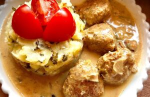 Znojemské masové kuličky se šťouchaným bramborem