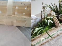 Nevyhazujte dřevěné košíky od ovoce! Vyrobte si z nich snové jarní aranžmá se sněženkami