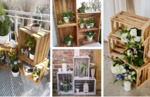 Využijte dřevěné přepravky k vytvoření krásné jarní dekorace!