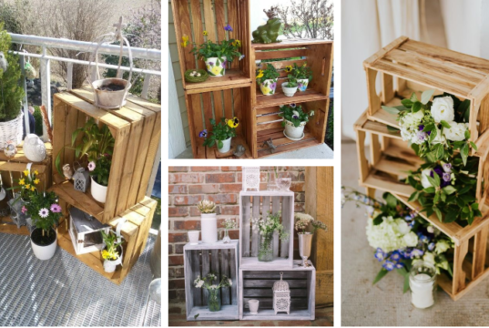 Využijte dřevěné přepravky k vytvoření krásné jarní dekorace!