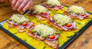 Obložené vepřové kotlety z jednoho plechu: Šťavnatý oběd bez hromady nádobí