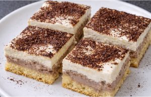 Pudinkový koláč se zakysanou smetanou s názvem čokoládový sen