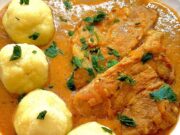 Vepřová kýta na kmíně zahuštěná jablkem: Šťavnaté maso s jemnou omáčkou