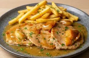 Vepřové kotlety na pivu s česnekem a hořčicí: Poctivá bašta z jednoho pekáčku